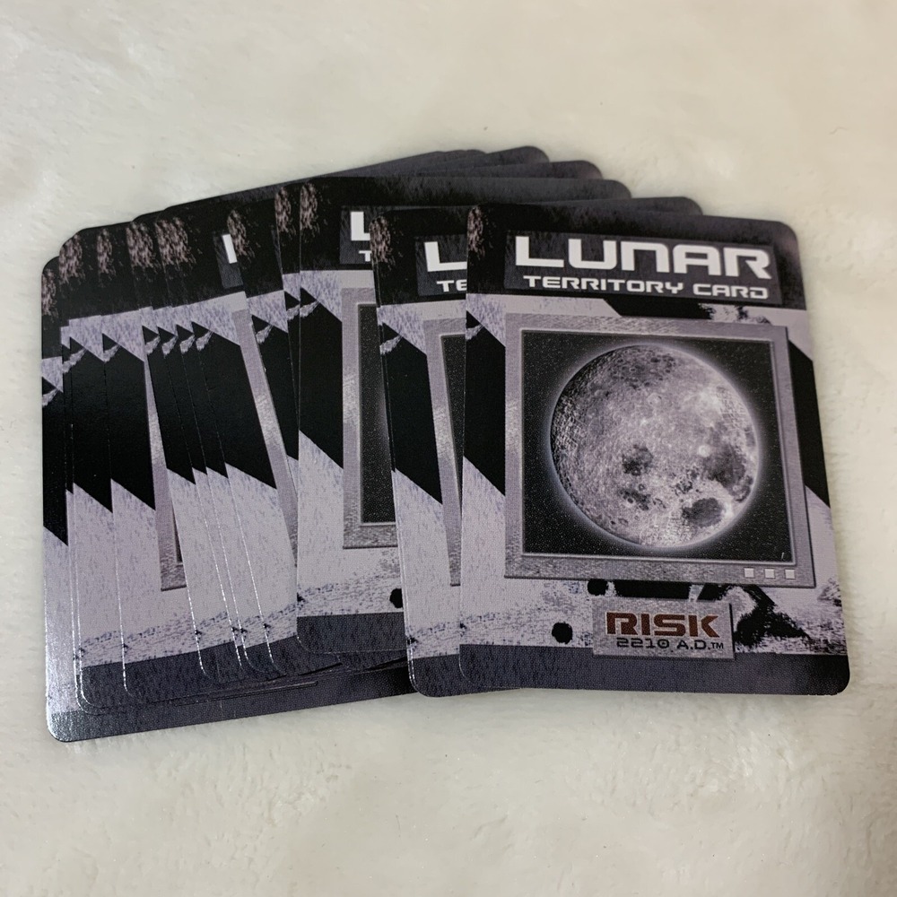 Avalon Hill Hasbro 2007 Risk 2210 AD Replacement  Parts 14 Lunar Territory Cards